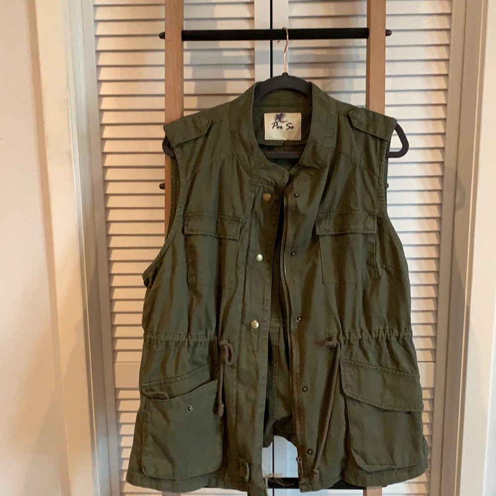 Sleeveless denim vest jacket